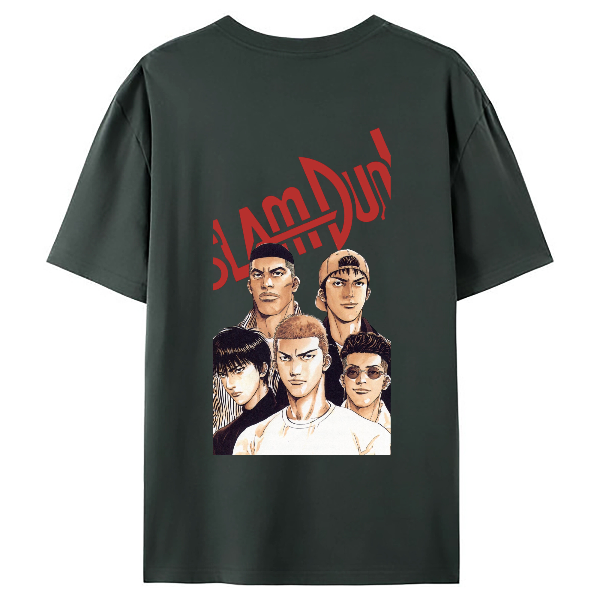 （画像用） SLAM DUNK／スラムダンク 綿100％ メンズ半袖Tシャツ（バックプリント） 通気性